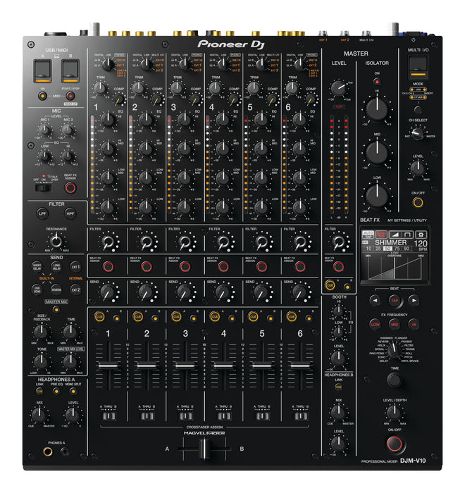 Pioneer DJ Creative Style 6-Channel Professional DJ Mixer DJM-V10