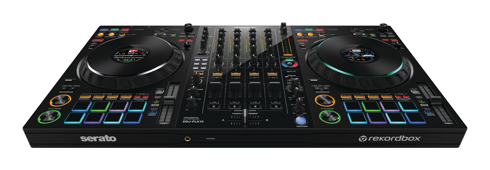 Pioneer DJ 4 Channel Performance DJ Controller for Multiple DJ Applications (Black) DDJ-FLX10