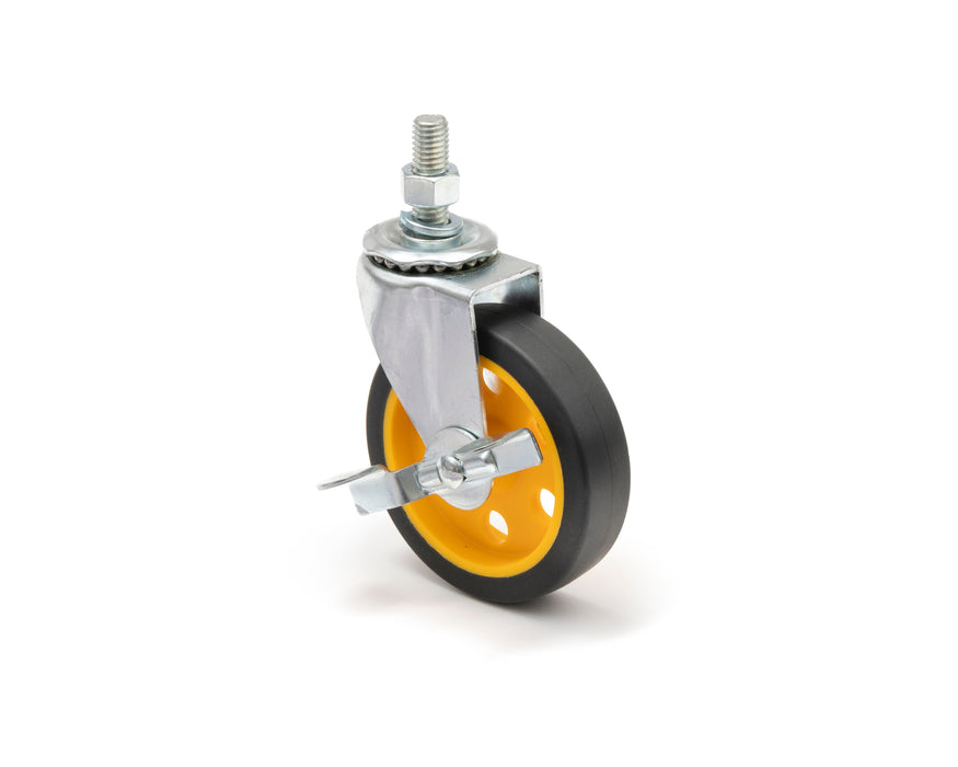 Rock-N-Roller Carts Caster with Brake 4" x 1" (2-Pack for R2 & R6) RCSTR4X1