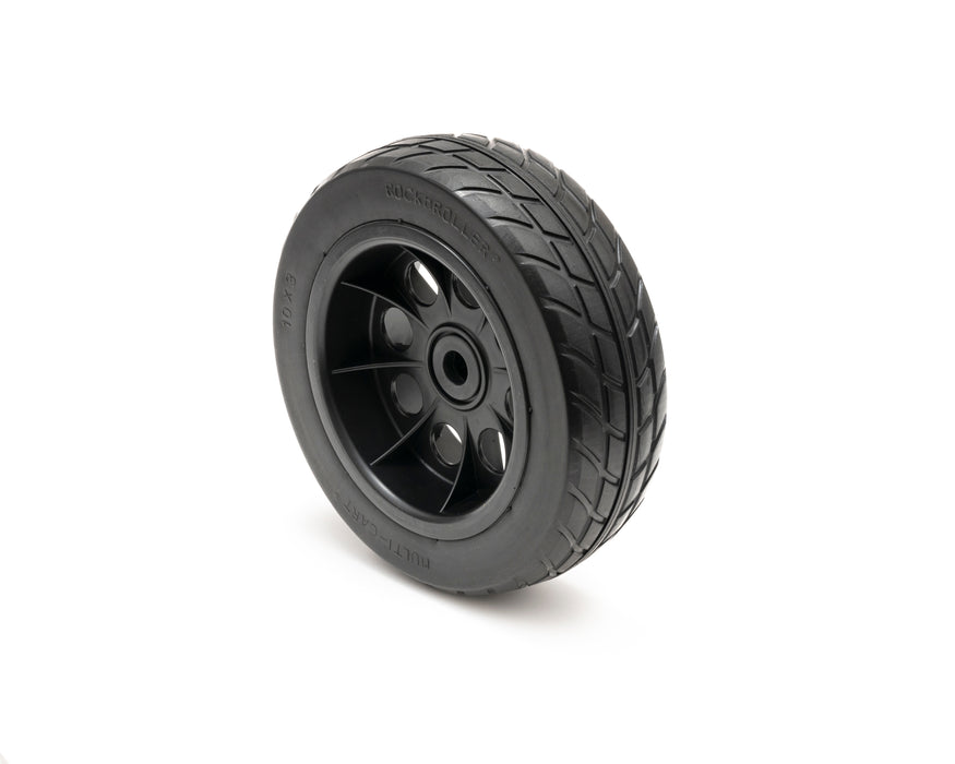 Rock-N-Roller Carts R-Trac Rear Wheel, 10" x 3" No-Flat (2-Pack for R10, R11G, R12 & R18), Offset Hub RWHLO10X3BK