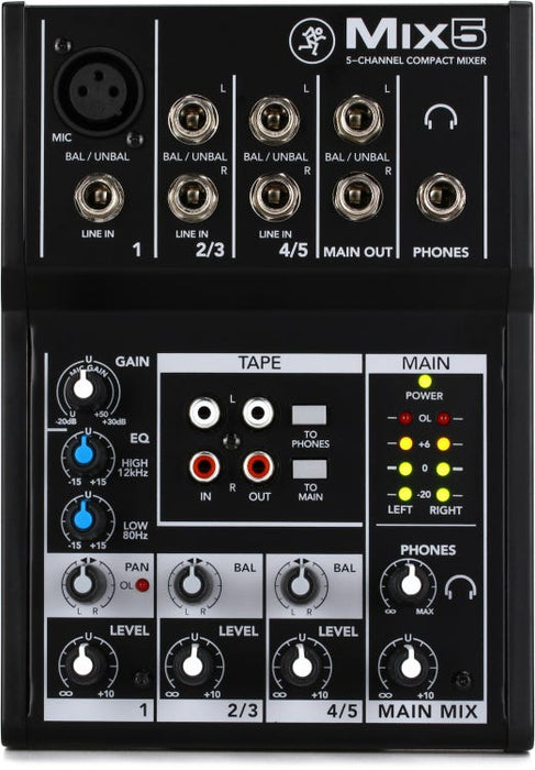 MACKIE 5-Channel Compact Mixer MIX5