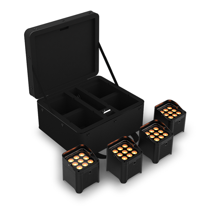 Chauvet DJ Complete Up-Lighting Kit w/ Protective Carry Bag Freedom Par Q9 X4