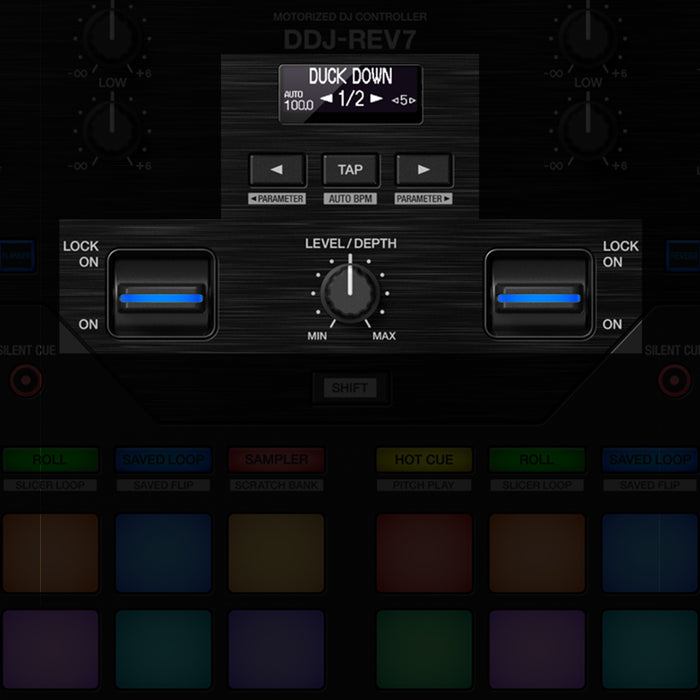 Pioneer DJ Scratch-Style 2-Channel Professional DJ Controller For Serato-Multiple DJ Applications (Black)  DDJ-REV7