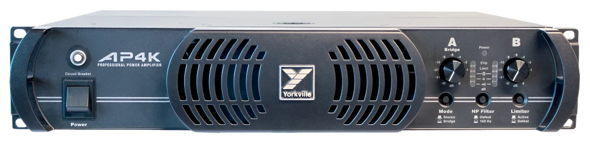 YORKVILLE 2-Channel 1800 W Power Amplifier AP4K